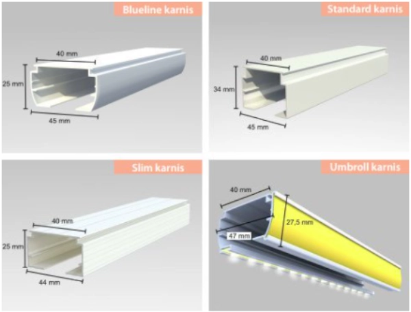 Szalagfüggöny karnisok