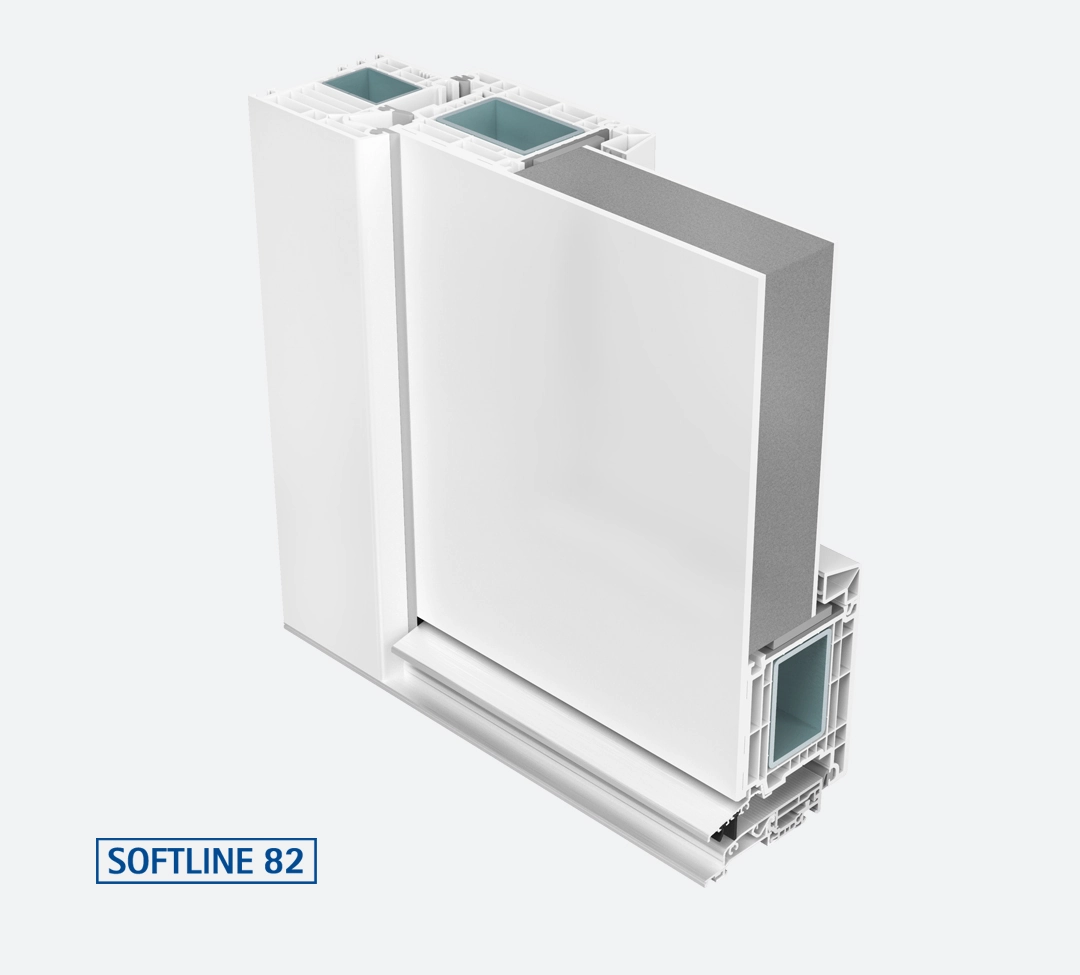 VEKA Softline 82 műanyag bejárati ajtó